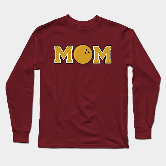 Bowling Mom Gold Long Sleeve T-Shirt by capesandrollerskates 